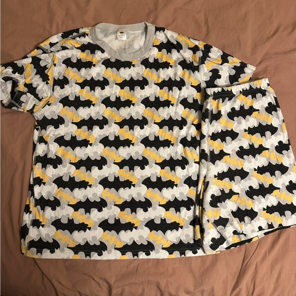 Batman Hanna Andersson Pajama Set Shirt Shorts DC Comics Extra Large XL